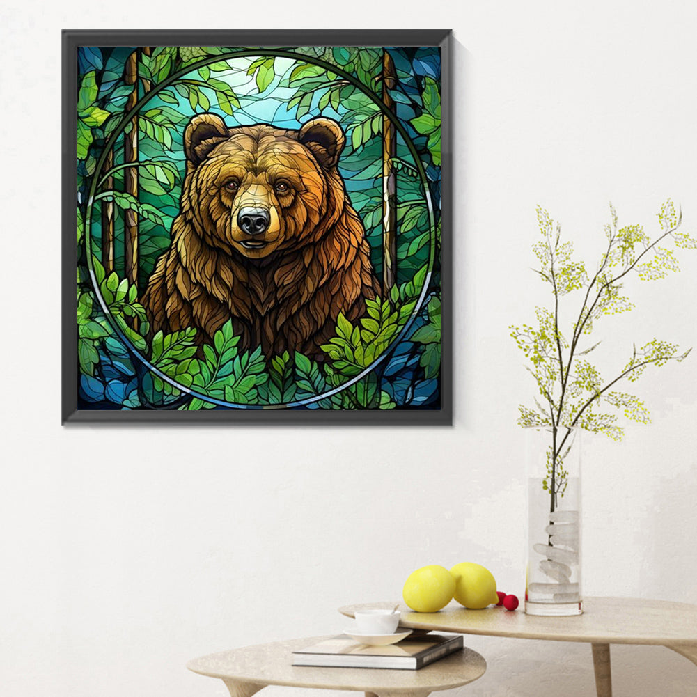 Brown Bear - Full Round Drill Diamond Painting 30*30CM