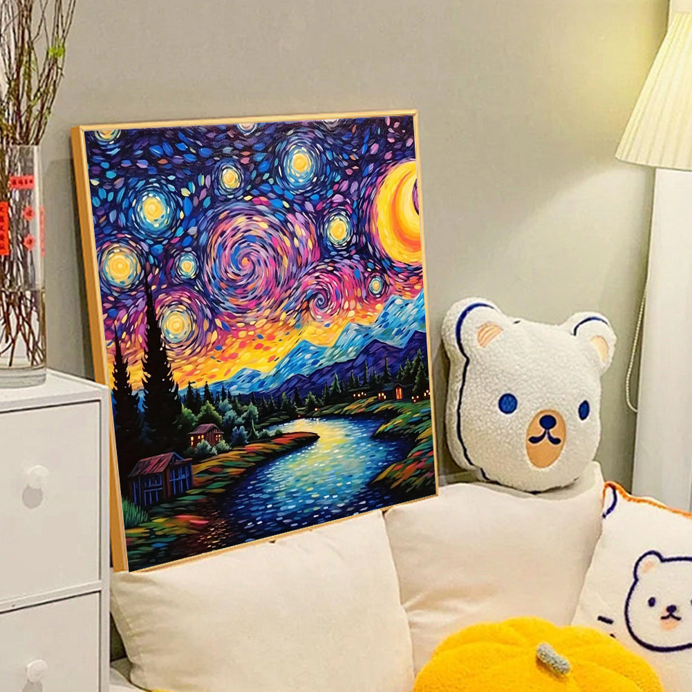 Starry Night - Full Round Drill Diamond Painting 40*40CM