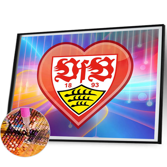 Stuttgart Flag - Full Round Drill Diamond Painting 50*40CM