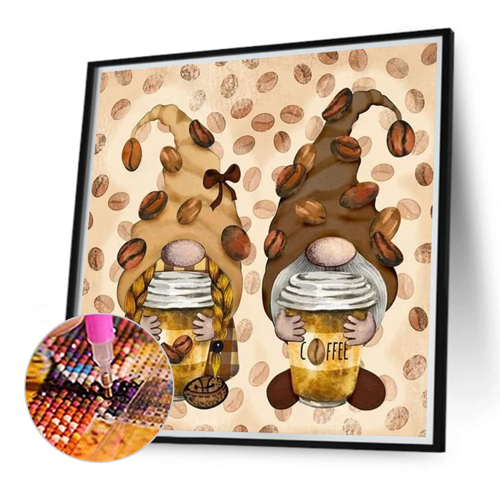 Coffee Bean Gnome - Full Round Drill Diamond Painting 40*40CM