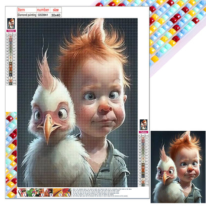 Funny Kid - Full Square Drill Diamond Painting 30*40CM