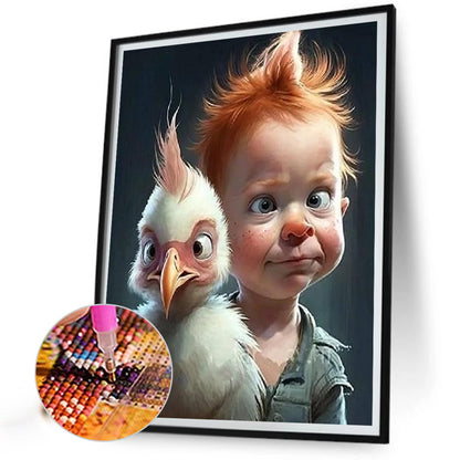 Funny Kid - Full Square Drill Diamond Painting 30*40CM