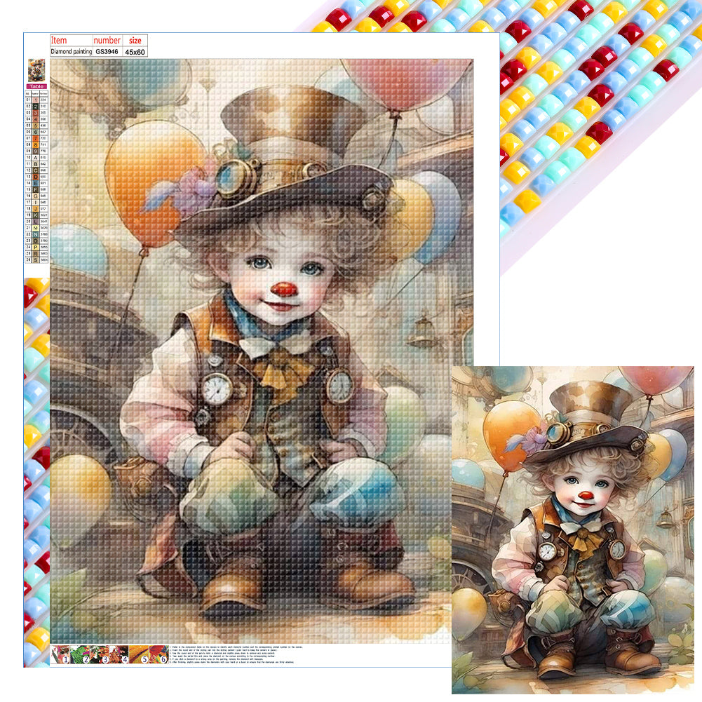 Clown - Full Square Drill Diamond Painting 45*60CM