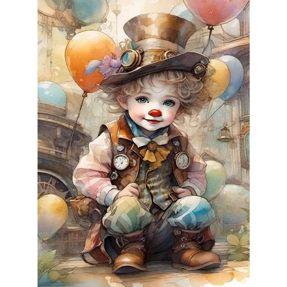 Clown - Full Square Drill Diamond Painting 45*60CM