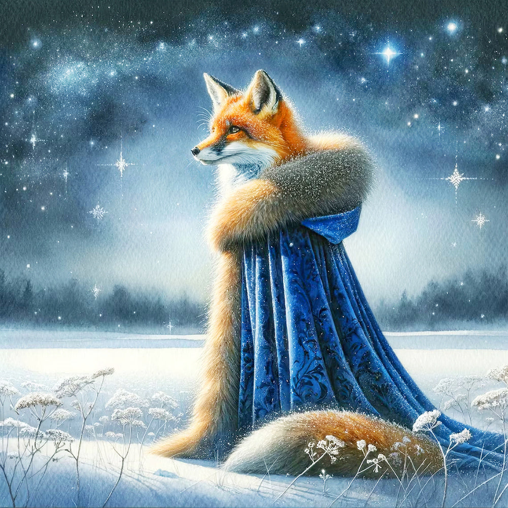 Aurora Fox - Full Round Drill Diamond Painting 30*30CM