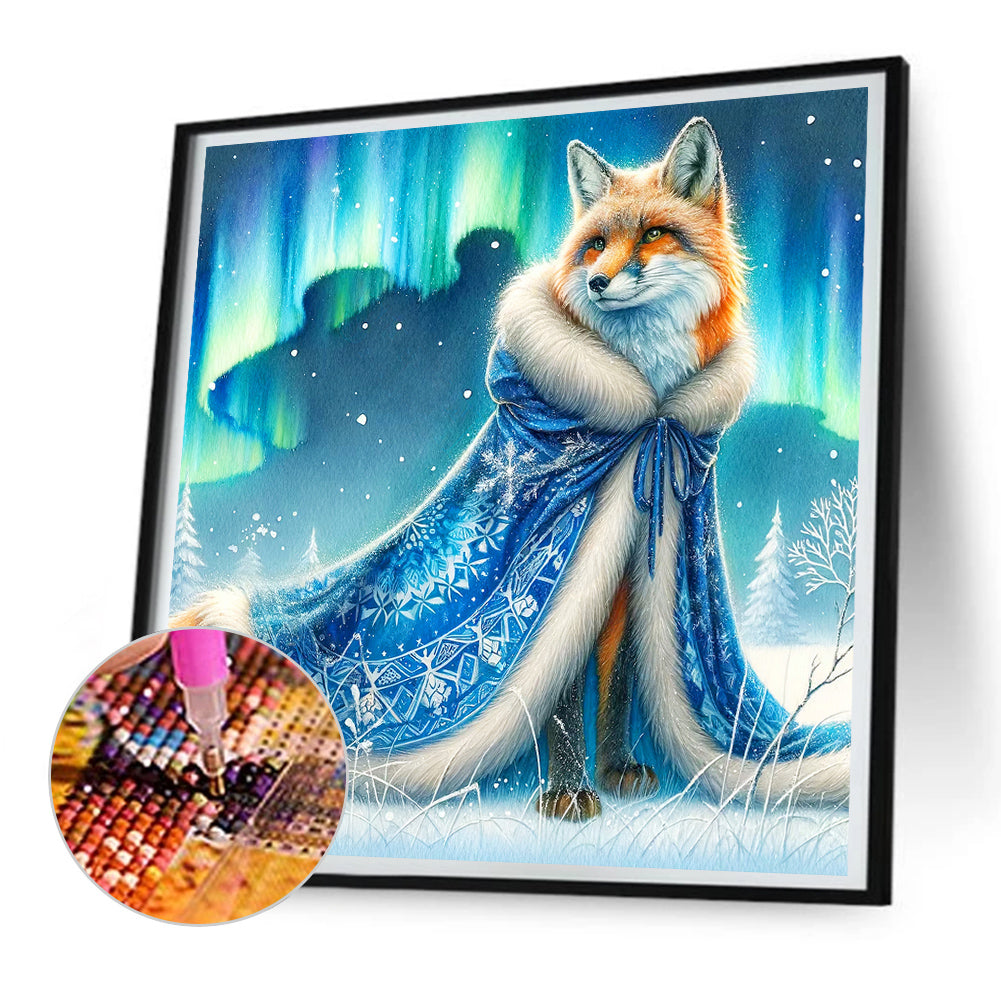 Aurora Fox - Full Round Drill Diamond Painting 30*30CM