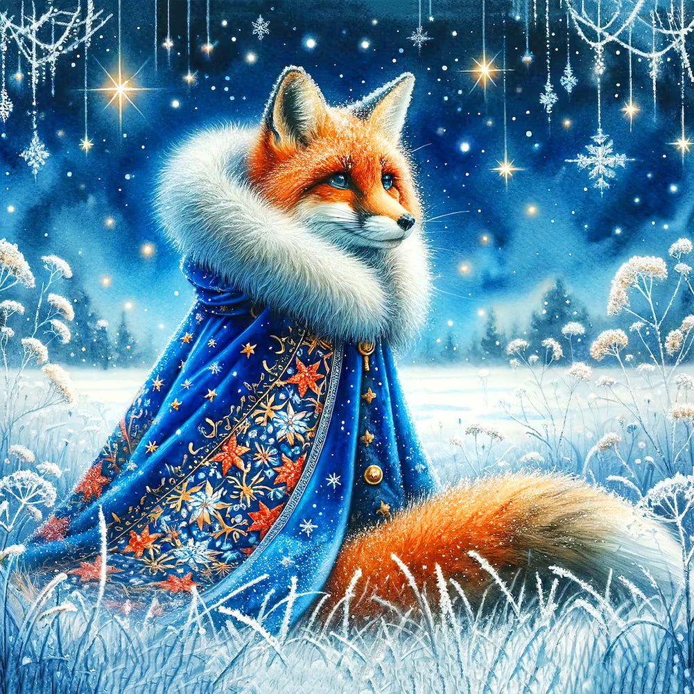 Aurora Fox - Full Round Drill Diamond Painting 30*30CM