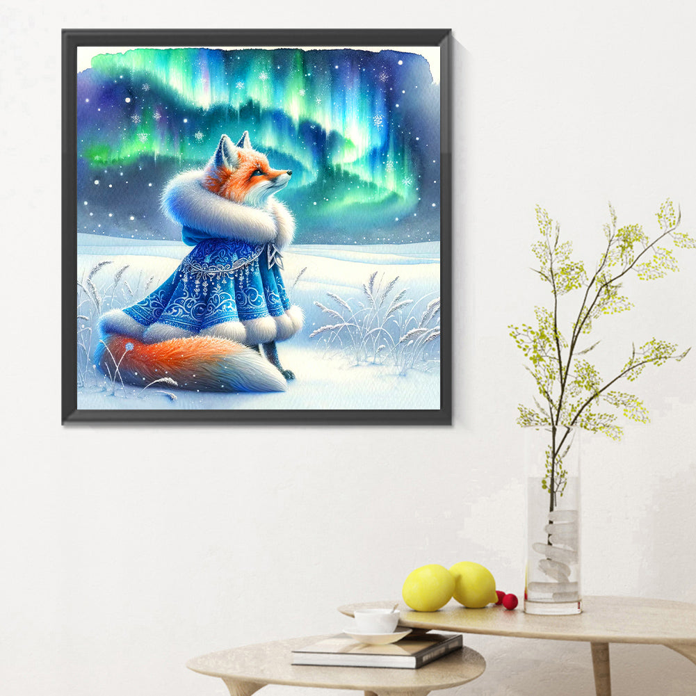 Aurora Fox - Full Round Drill Diamond Painting 30*30CM