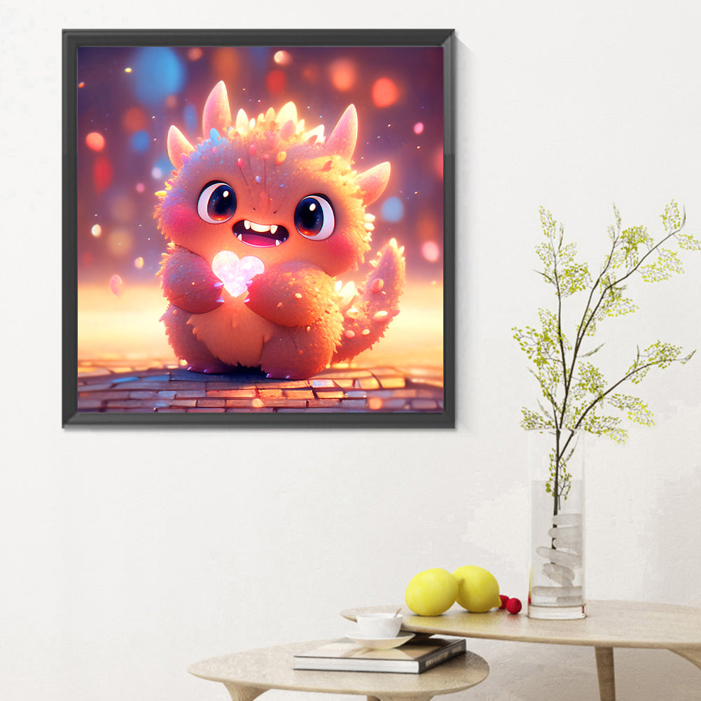 Love Pink Dragon - Full Round Drill Diamond Painting 30*30CM