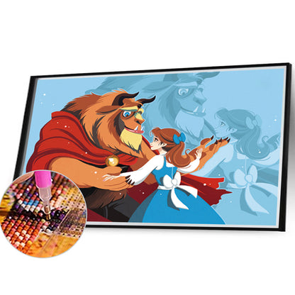 Beauty And The Beast Dance Together - Full Round Drill Diamond Painting 40*30CM