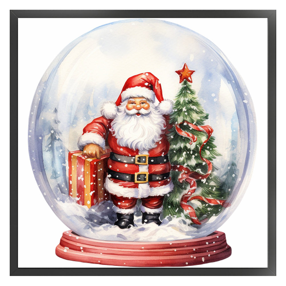 Santa Claus Crystal Ball - 11CT Stamped Cross Stitch 40*40CM