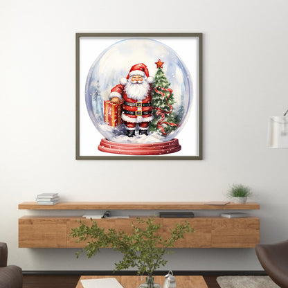 Santa Claus Crystal Ball - 11CT Stamped Cross Stitch 40*40CM