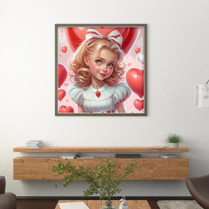 Sweet Girl - 11CT Stamped Cross Stitch 50*50CM