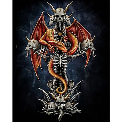 Skeleton Dragon - 11CT Stamped Cross Stitch 50*60CM