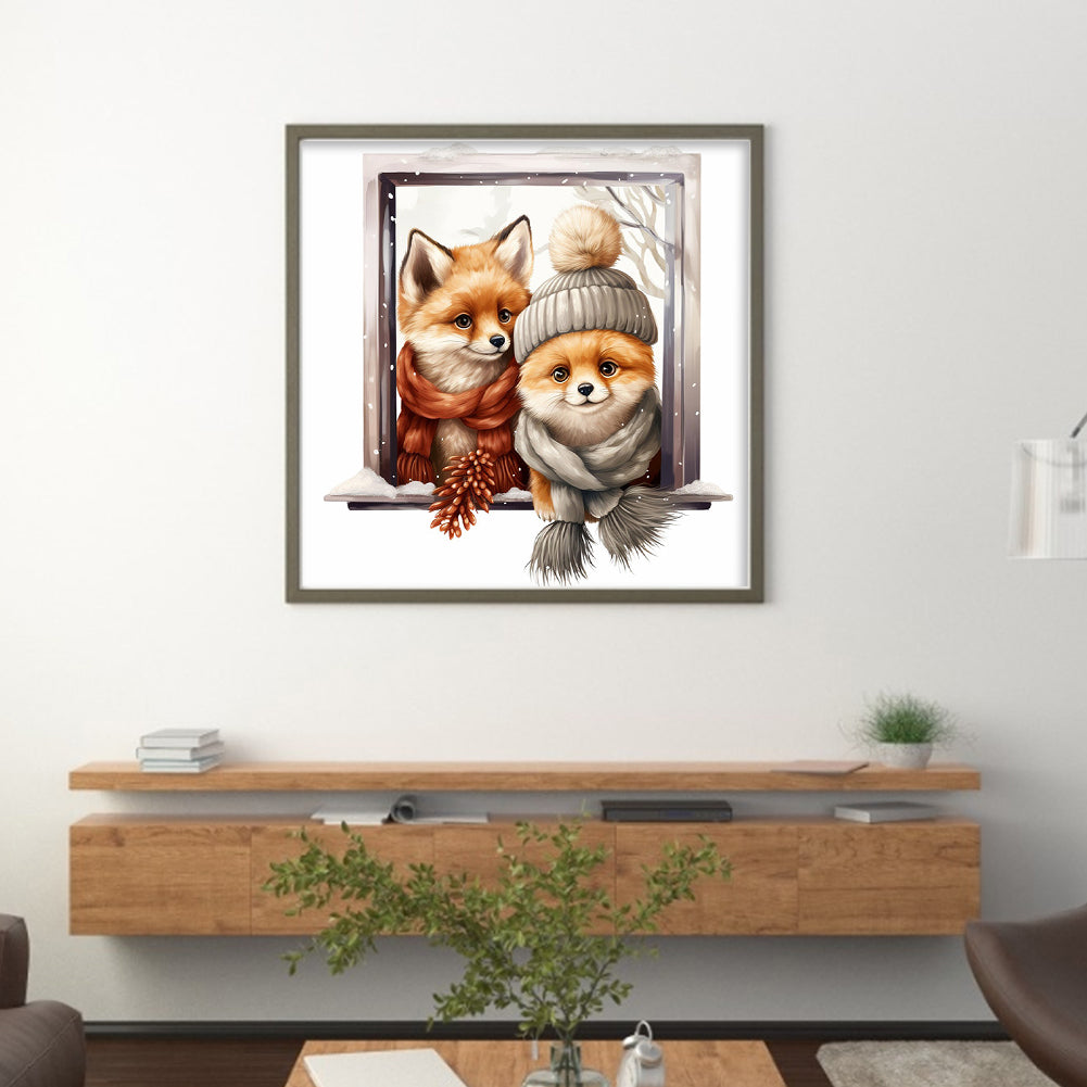 Winter Fox - 18CT Counted Cross Stitch 30*30CM