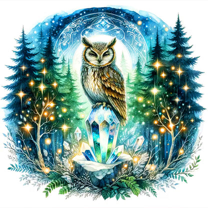 Owl - Full Round Drill Diamond Painting 40*40CM