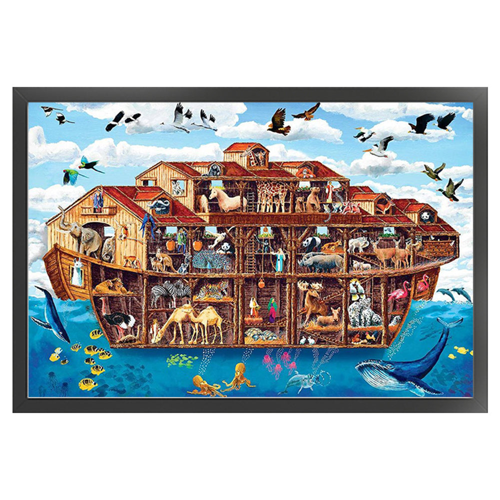 Animals On Noah'S Ark - 11CT Stamped Cross Stitch 70*50CM