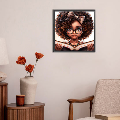 Black Girl - Full Round Drill Diamond Painting 30*30CM