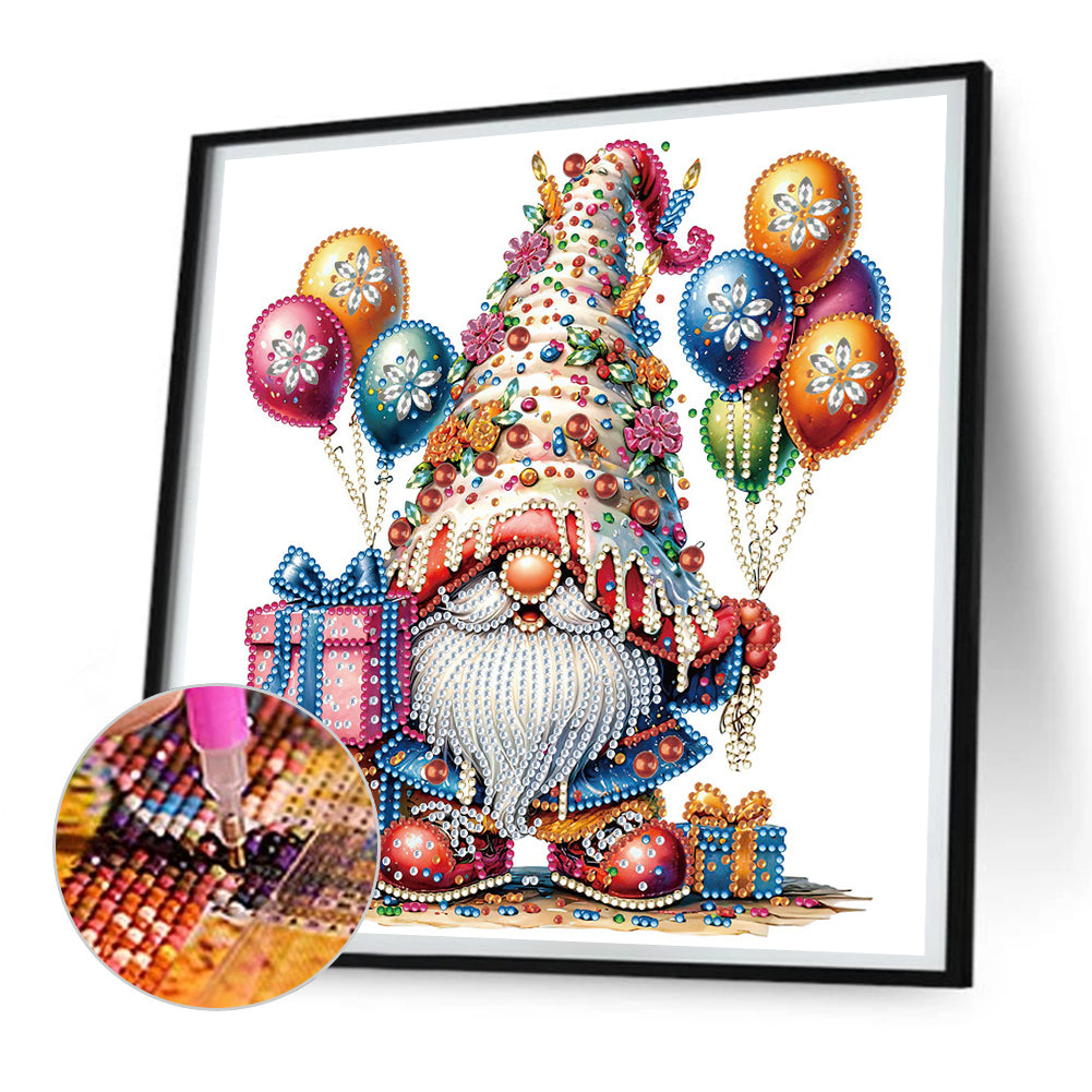 Birthday Cake Gnome - Special Shaped Drill Diamond Painting 30*30CM