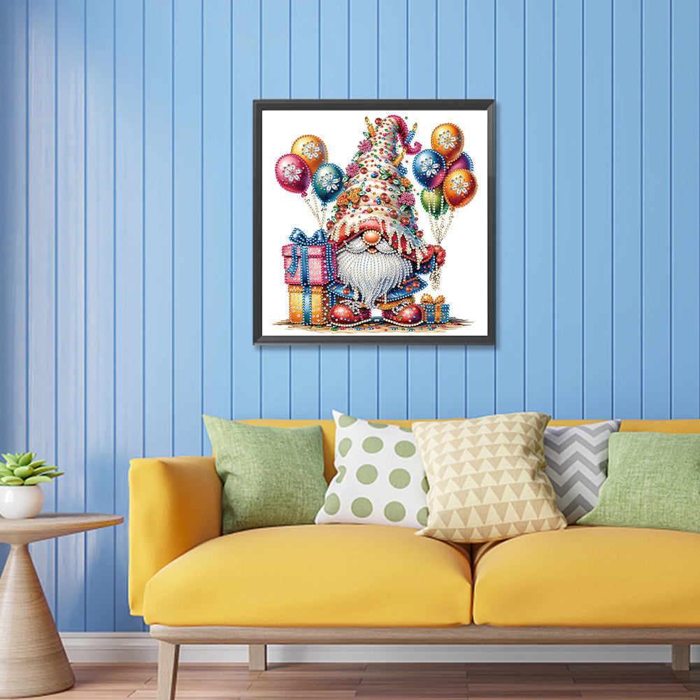 Birthday Cake Gnome - Special Shaped Drill Diamond Painting 30*30CM