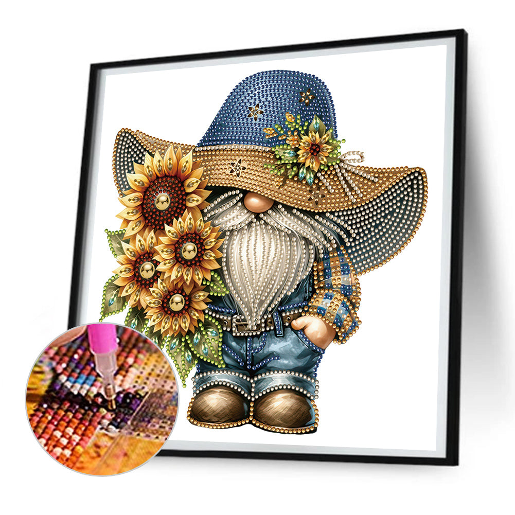 Sunflower Cowboy Goblin - Special Shaped Drill Diamond Painting 30*30CM