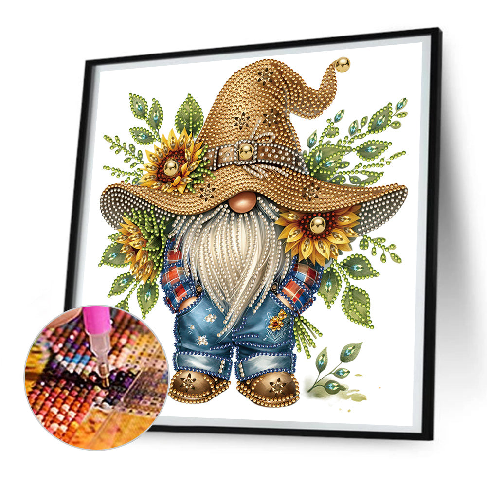 Sunflower Cowboy Goblin - Special Shaped Drill Diamond Painting 30*30CM