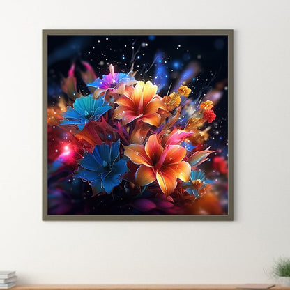 Glow-In-The-Dark Flowers - Full Round Drill Diamond Painting 30*30CM