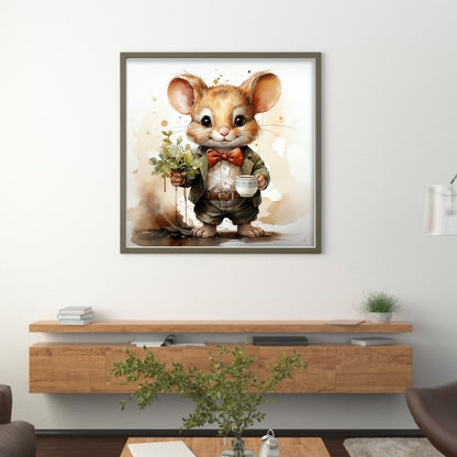 Cute Little Mouse - 11CT Stamped Cross Stitch 40*40CM