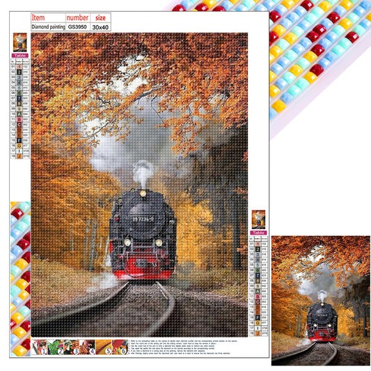 Country Train - Full Square Drill Diamond Painting 30*40CM