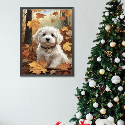 Woods Puppy - Full Square Drill Diamond Painting 30*40CM