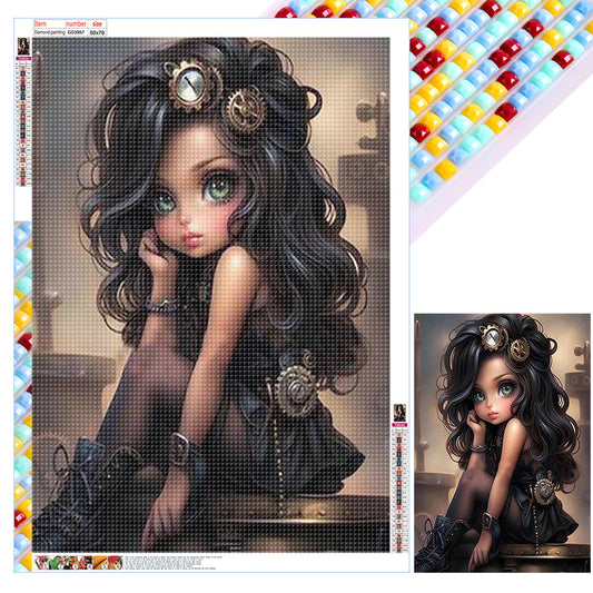 Sweet Cool Girl - Full Square Drill Diamond Painting 50*70CM