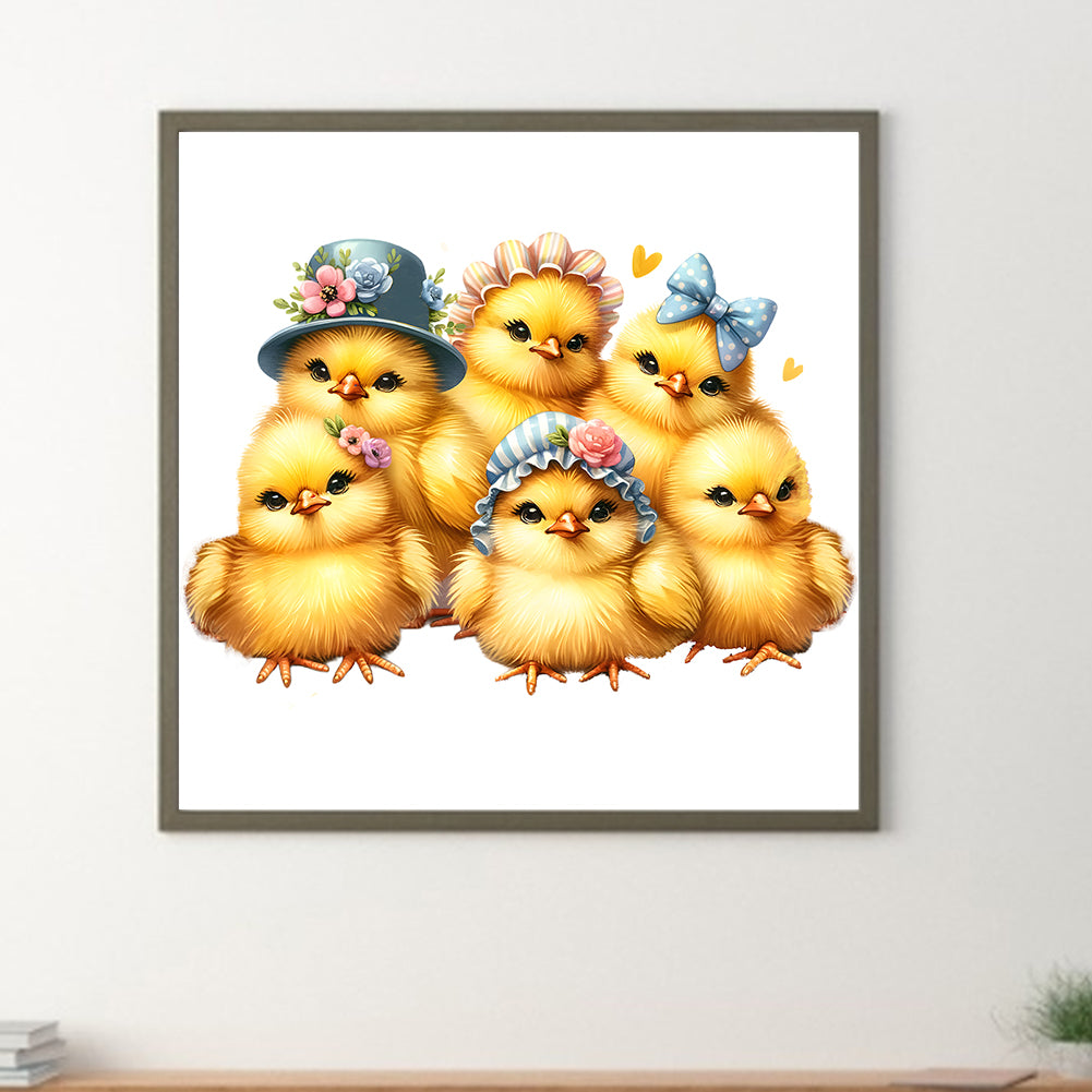 Easter Chick Bunny - Full Round Drill Diamond Painting 30*30CM