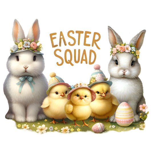 Easter Chick Bunny - Full Round Drill Diamond Painting 30*30CM