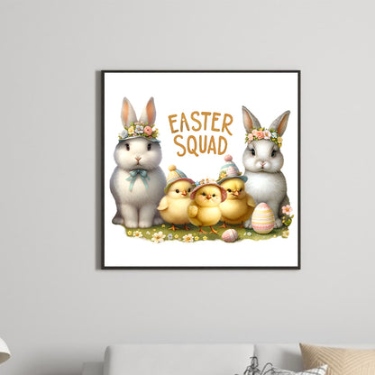 Easter Chick Bunny - Full Round Drill Diamond Painting 30*30CM