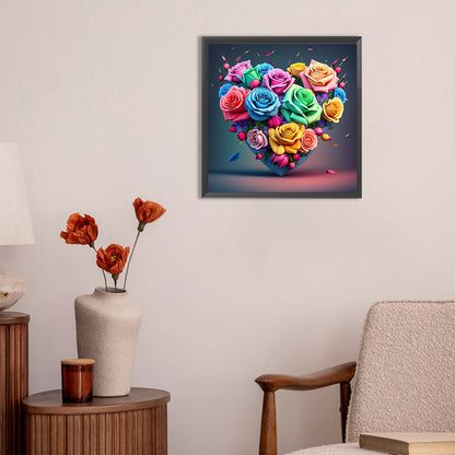 Colorful Love Roses - Full Round Drill Diamond Painting 30*30CM