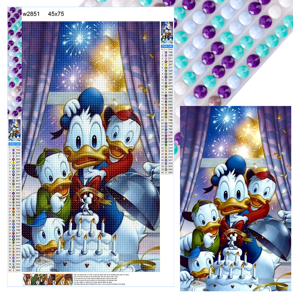 Donald Duck - Full Round Drill Diamond Painting 45*75CM