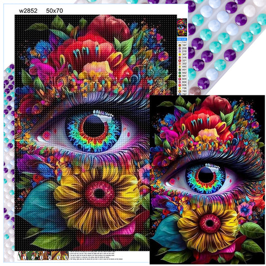 Flower Eyes - Full Round Drill Diamond Painting 50*70CM