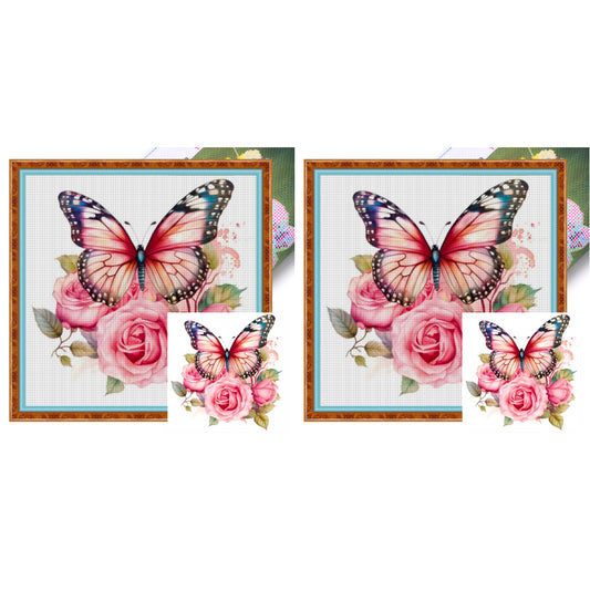 Butterfly - 18CT Stamped Cross Stitch 20*20CM