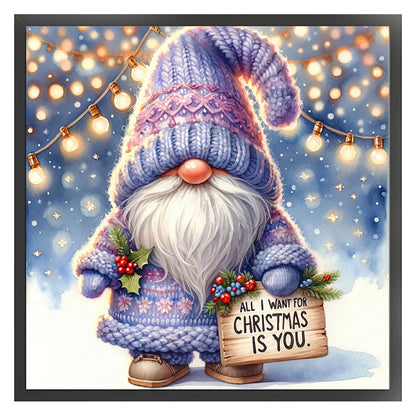 Christmas Gnome - 11CT Stamped Cross Stitch 40*40CM