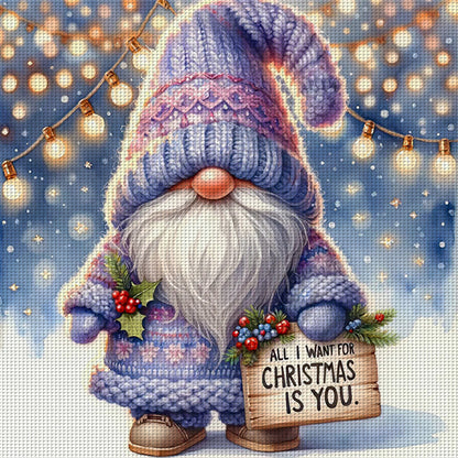 Christmas Gnome - 11CT Stamped Cross Stitch 40*40CM