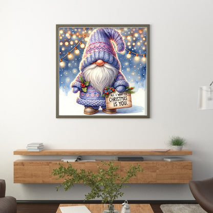 Christmas Gnome - 11CT Stamped Cross Stitch 40*40CM