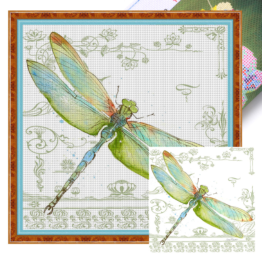 Dragonfly - 11CT Stamped Cross Stitch 50*50CM