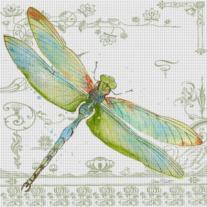 Dragonfly - 11CT Stamped Cross Stitch 50*50CM