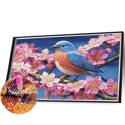 Dogwood Bluebird - Full Round Drill Diamond Painting 45*30CM