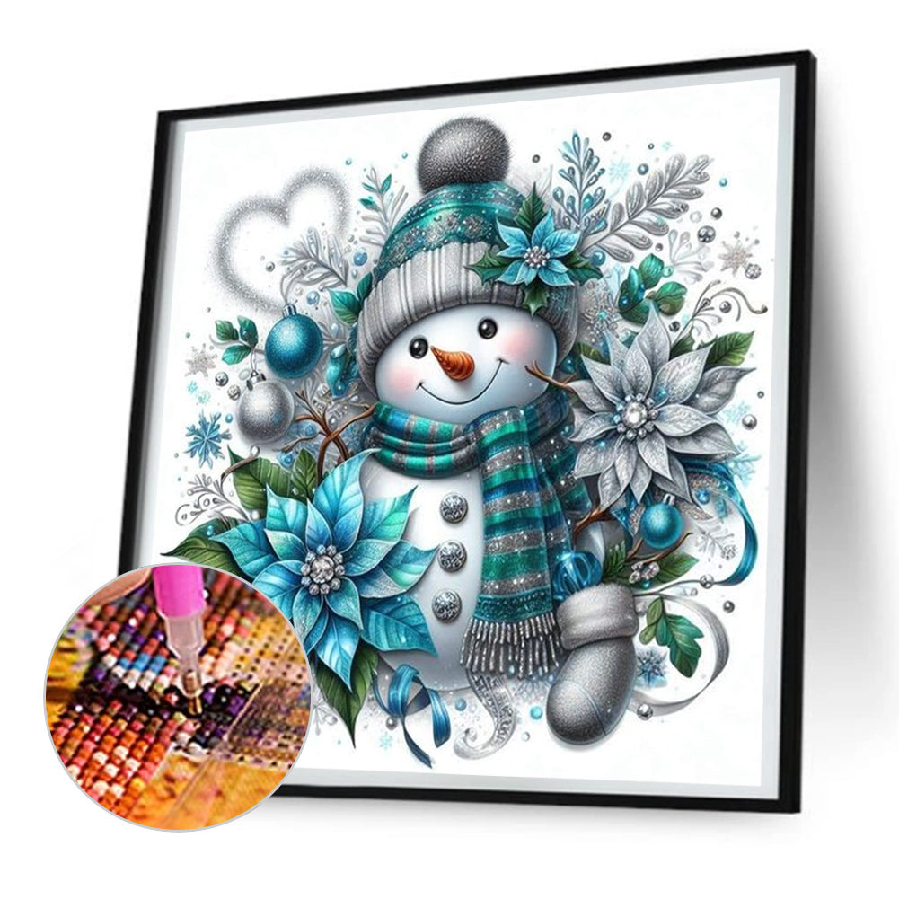 Christmas Snowman - Full Round Drill Diamond Painting 30*30CM