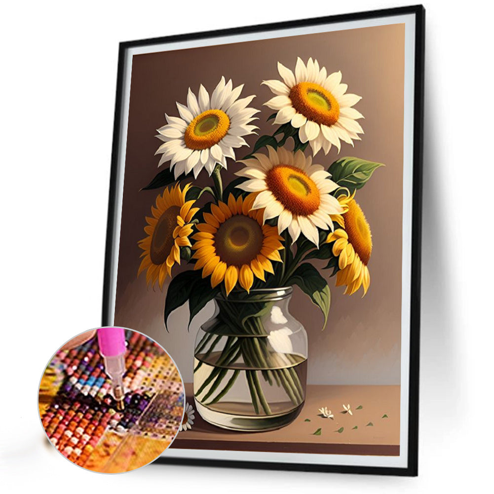 Daisy Bouquet - Full Square Drill Diamond Painting 30*40CM
