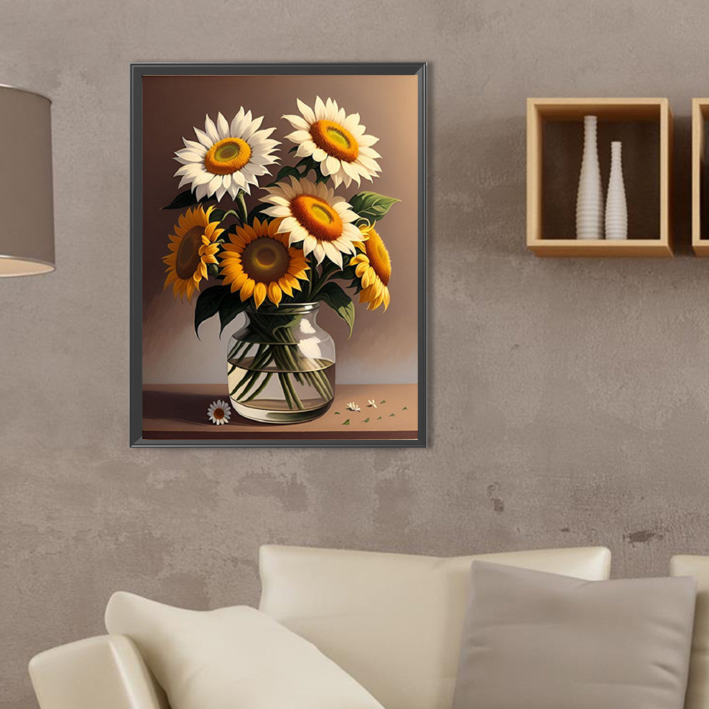 Daisy Bouquet - Full Square Drill Diamond Painting 30*40CM