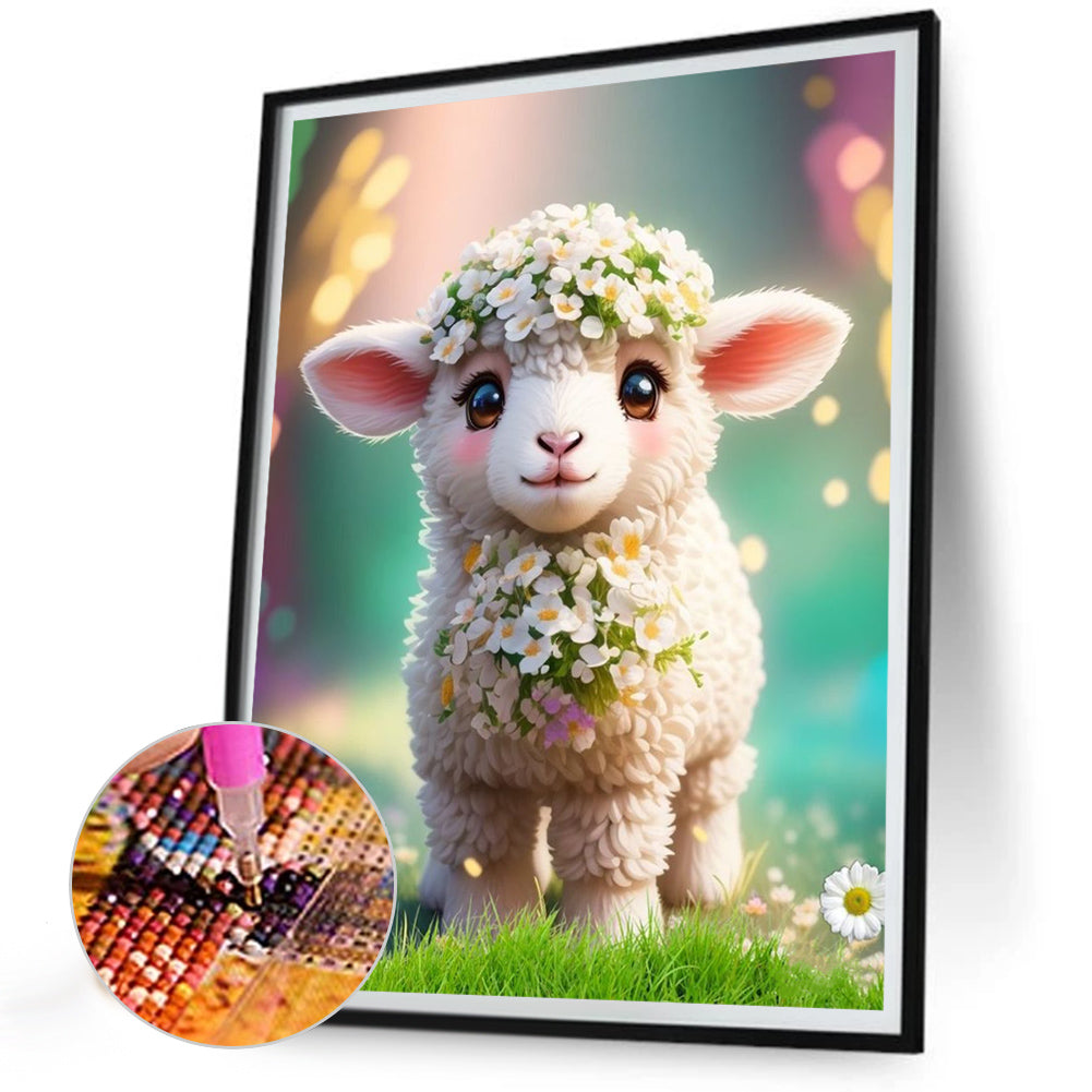 Little Sheep - Full Round Drill Diamond Painting 30*40CM