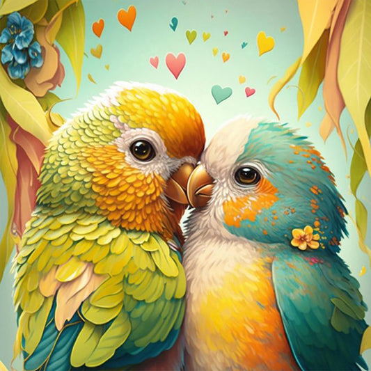 A Pair Of Lovebirds - Full Round Drill Diamond Painting 30*30CM