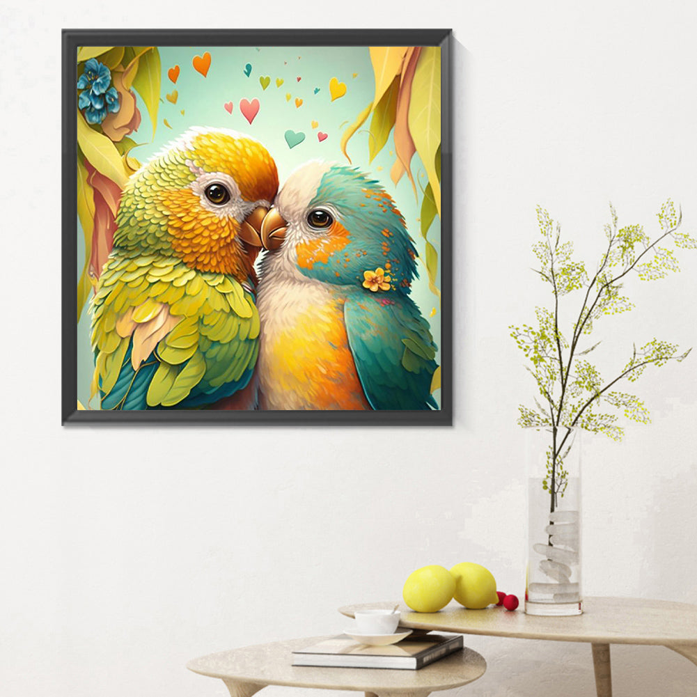 A Pair Of Lovebirds - Full Round Drill Diamond Painting 30*30CM